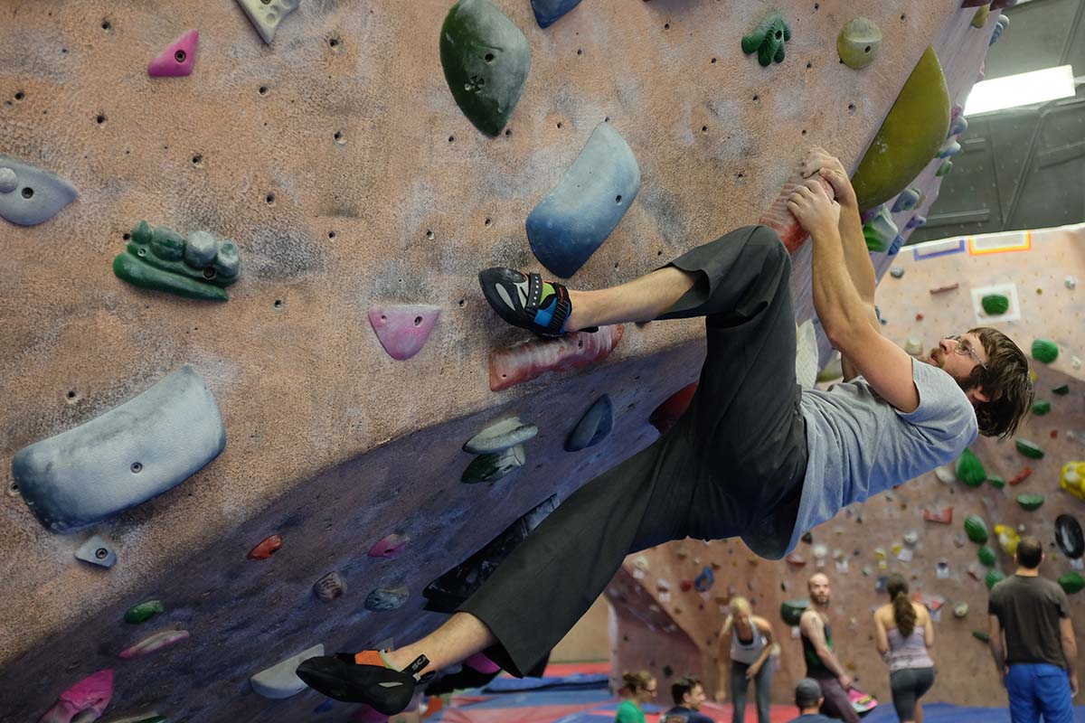 Rock climbing shoes (bouldering at the gym)
